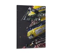 NSKDJSE Ayrton Senna Poster sur toile avec pilote de course légendaire de F1 (2) - Décoration pour chambre à coucher, bureau, chambre - Cadeau - 50 x 75 cm