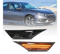 NSLUMO 2 paquets de feux de position latéraux à LED ambre fumé pour Hon.da Civic berline coupé 2016 2017 2018 2019 2020 2021