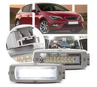 NSLUMO 2PCS Led Intérieur Lecture Carte Lumière Dôme Plafonnier Lampe De Toit 2013-2016 Seat Leon/Leon MK4 IV 2011-2016 Seat Alhambra Volks Led Courtoisie Ambient Cabin Lighting