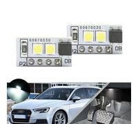 NSLUMO 2X lumières de courtoisie de plancher à LED blanches pour Au.di A3 S3 RS3 berline/Sportback Q2 Q3 RS Q3 Sportback Q4 e-tron sous le panneau de tableau de bord lampe de plancher intérieure