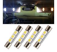 NSLUMO 4 ampoules à DEL blanches 5050 3SMD de remplacement pour 3056 3057 TS-14V1CP 6000k 28 mm 29 mm 30 mm 31 mm pour pare-soleil intérieur de voiture, miroir de courtoisie