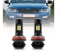 NSLUMO Ampoules antibrouillard, ampoule LED H16 pour Sko.da Octavia III RS/vRS 2013-2017 H16 LED antibrouillard 2 pièces xénon blanc Canbus H16 ampoule LED feu de conduite de virage