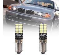 NSLUMO Ampoules de feux de position LED pour BM.W Série 3 E46 Série 2 F22 F23 Pre-LCI F30 F31 F34 Pre-LCI E39 Pre-LCI PAIRE DE FEUX DE POSITION H6W 24 LED 6000K BAX9S Ampoule de feu de gabarit LED