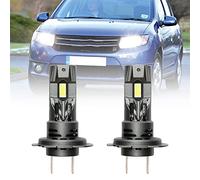 NSLUMO ampoules de phare LED H7 pour Dacia Duster Logan Sandero mk2 2012-up | feu de croisement 6500K blanc 6x très lumineuses tout-en-un LED kit de conversion de phare H7 format compact