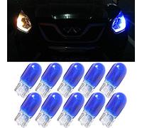 NSLUMO bleu T10 W5W 194 halogène ampoules pour voiture intérieur liseuse | plafonnier coffre Number plaque Dashboard latéral feux, 10Pcs W2.1 x 9.5d Wedge ampoules pour Cars Trucks Motorcycles 1x