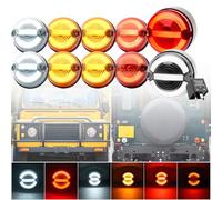 NSLUMO clignotants latéraux LED pour L/and R/over Defender 90 110 130 pour | 1995 1996 1997 1998 1999 2000 2001 2002 2003 2004 2005 2006 2007 2008 2009 2010 2011 2012 2013 lentille fumée OEM LR048188
