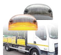 NSLUMO Clignotants latéraux LED pour Renault Premium Midlum Kerax Mascott C/D/K/T-Series Camions lourds 2x lentille transparente côté répéteur marqueur clignotant lampe