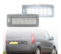 NSLUMO Éclairage de plaque d'immatriculation LED pour Fiat Doblo 2010-2022 Opel Combo D 2012-2018 Barn Door, Éclairage arrière blanc pour plaque et feu arrière, sans erreur CANBUS 2 pièces.