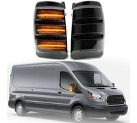 NSLUMO Feu Clignotant Rétroviseur LED pour F-ord Transit MK8 2014-2025, Clignotants Indicateur de Rétroviseur avec Lentille Fumée Plug and Play