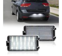 NSLUMO Feux de Plaque Immatriculation LED Compatible avec Seat Ibiza Cordoba Leon Toledo 1M Arosa, Lampe Arrière de Plaque Lumineuse Transparente Haute Luminosité Accessoire Remplacement 2 Pièces
