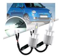 Nslumo H3 Ampoule LED antibrouillard pour Fiat 500 2007-2019, Fiat Punto 1994-2008, Fiat Ab.arth 500 2007-2017 H3 2 pièces xénon blanc Canbus LED H3 antibrouillard H3 ampoule antibrouillard phare