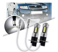 Nslumo H3 Ampoules LED antibrouillard pour Skoda Octavia Mk1 Skoda Fabia Mk1 2000-2004 1996-2010 Superb B5 2002-2008 H3 2x Xenon Blanc Canbus LED H3 Antibrouillard H3 Ampoule Antibrouillard