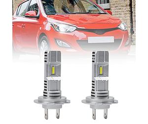 NSLUMO H7 Ampoules de phare LED pour Hyun.dai I20 I30 I40 Santa Fe Sonata Elantra H7 ampoules LED pour voitures Hyun.dai I20 Low Beam 6500K Blanc LED Phare H7 Mini Taille