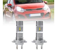 NSLUMO H7 Ampoules de phare LED pour Kia Sportage Sorento Rio Mk3 Optima Soul Ceed Ampoules LED H7 pour voitures Kia Rio Faisceau de croisement 6500K Blanc LED Phare H7 Mini Taille