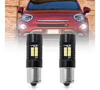 NSLUMO Led DRL Feux de stationnement diurnes Ampoules pour Fiat 500X typ334 2014-2017 2Pcs Ba15s P21W Blanc xénon Ba15s LED Lumières du jour DLRs Lampe de ville Ampoules Phares