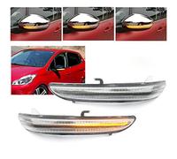 NSLUMO LED dynamique clignotants latéraux pour P/eugeot 208 A9 MK1 | 2012-2019 2008 A94 MK1 2013-2019 C/itroen C3 2017-2021 C4 Cactus 2018-2021, 2Pcs lentille transparente orange répétiteurs E4