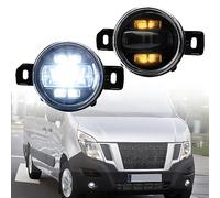 NSLUMO LED Feu antibrouillard DRL Feux diurnes pour Op.el Movano B Renault Master III Nis.san NV400 2010-2019 Pare-chocs avant Réflecteurs antibrouillard Clignotants DLR Feu de circulation 2x