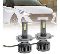 NSLUMO LED H4 H19 HB2 Kit de phares pour Hyundai i10 N i20 N Staria 2019+ Faisceau complet 6500K 10000 Lumen All In One H19 LED Canbus Phare de croisement H4 472 Halogène de remplacement