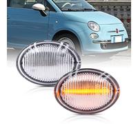 NSLUMO Led indicateur latéral feu de position pour Fi.at 500 Abarth F/ord Ka Lancia Ypsilon Alfa Ro.meo 4C Led clignotant lampes 2 pièces lumière animée claire