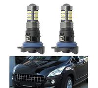 NSLUMO Lot de 2 ampoules LED DRL pour feux de circulation diurnes pour Peug.eot 3008 5008 2009-2016 HP24W Valeo 13625 6216F6 G4 Blanc xénon Canbus LED DLR City