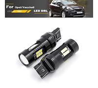 NSLUMO Lot de 2 ampoules LED DRL pour feux de circulation diurnes T20 7443 W21/5 W pour Op.el Vauxhall Mokka A 2012-2019 Blanc xénon Canbus LED DLR City