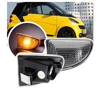 NSLUMO Lot de 2 boîtiers de clignotants latéraux à lentille transparente compatibles avec Smart Fortwo 451 MK1 MK2 2007-2015 Clignotant Répétiteur Lampe Côté Marqueur Clignotant Lumières