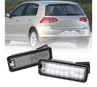 NSLUMO Lot de 2 feux de plaque d'immatriculation LED blancs pour Golf IV, V, VI, VII, Polo III, IV, V, Passat B7, B8, CC, Beetle, Lupo, Seat Ibiza, Leon, Exeo, Altea, Canbus