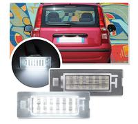NSLUMO Lot de 2 feux de plaque d'immatriculation LED pour Fiat Panda Typ 169 2003-2012 Panda Typ 312/319 2012+ LED feux de plaque d'immatriculation lampe de stationnement de voiture