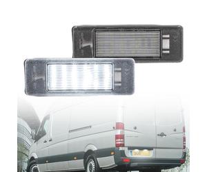 NSLUMO Lot de 2 lampes LED super blanches pour plaque d'immatriculation pour MB Sprinter 906 Viano Vito W639 For Fiat Ulysse 1994-2011 Scudo 2007-2016