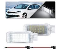 NSLUMO Lumières de coffre intérieures de courtoisie de porte à DEL for V/W Golf T/iguan P/assat B5 B6 Touareg J/etta S/cirocco III 2pcs Coffre à gants blanc Footwell Bagages Lumières