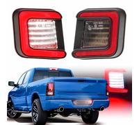 NSLUMO OLED Feux de Plaque pour Dod/ge Ram 1500/2500/3500 2003-2024, 2pcs blanc & Rouge C LED Arrière Lampe Arrière Remplacement OEM 55078095AE