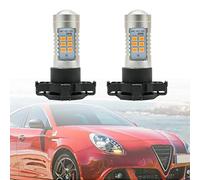 NSLUMO PY24W Feux de clignotant avant LED Ambre pour Alfa Ro.meo Giulietta 940 Giulia 952 Stelvio 949 4C PY24W Répétiteurs latéraux LED clignotants