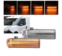NSLUMO Répéteur de clignotant LED pour rétroviseur latéral compatible avec Fiat Doblo II Op.el Combo D Van Clignotant latéral OEM # 71765449 71765377
