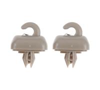 NSNGPAFACZ 2Pcs Clips De Crochet Pare-Soleil Voiture Support Cintre Boucle Retenue Compatible for Audi A3 A4 A5 Q3 Q5 S3 S5 TT RS3 RS4 RS5 Noir/Beige Fixations et clips automobiles(Beige)