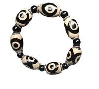 NSNYDNZ Bracelet, Bracelets de Perles, Bracelet de Perles dzi en Agate Ancienne Naturelle du Tibet