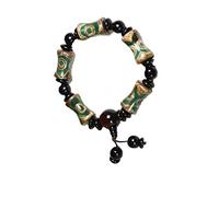 NSNYDNZ Bracelet, Bracelets de Perles, Bracelet de Perles dzi en Agate Verte Naturelle for Hommes et Femmes
