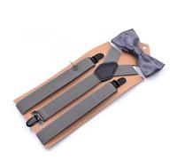 NSNYDNZ Bretelles pour Hommes, 1 Lot de Bretelles et Cravates Tendance 2,5 x 110 cm, 3 Pinces, Style Vintage décontracté for Homme, idéal for Une fête Mariage ou Un Pantalon(Dark Gray)