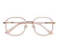NSNYDNZ Lunettes de Lecture, Lunettes de Lecture surdimensionnées for Femme, rectangulaires Tendance +1,0, incassables, Anti-Bleu, Rose/Blanc(Pink,1.5)