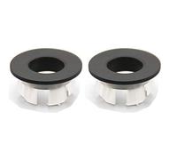 NSODOO Garniture de lavabo pour lavabo Couvercle de trop-plein Insert en laiton dans le trou Bouchons ronds Noir huilé 2 PCS