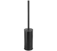 NSODOO Porte-Brosse de Toilette autoportant pour salles de Bains Support de Brosse de Toilette en Acier Inoxydable 304 Rangement et Organisation Résistant à la Rouille Noir Mat Rond 18 Pouces de Haut