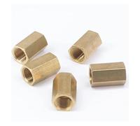 NSPKZXTTGF 5pc 1/8" Female Thread Brass Pipe Fittings Hex Nut Rod Connector Coupling