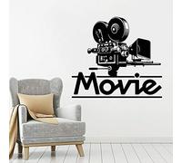 NSRJDSYT Art Sticker Mural Film cinéma Tournage TV caméra Stickers muraux Vinyle étanche pour cinéma décoration Design Papier Peint 63x57cm