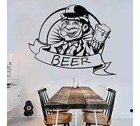 NSRJDSYT Bar à bière Stickers muraux Vinyle Autocollant Irlande Bar Lutin bière Alcool Vinyle Sticker Mural Bar Salon décoration Murale 53x42cm