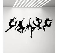 NSRJDSYT Danseurs Vinyle Sticker Silhouette Danse Personnes Danse Art Autocollants Mural Garçon Fille Chambre Décoration Chambre Sticker Mural 163x71cm