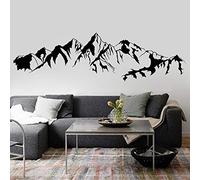 NSRJDSYT Paysage de Montagne Vinyle Stickers muraux chaîne de Montagnes tribus Salon Chambre Mur Art décalcomanie étanche décoration Murale Murale 145x42cm