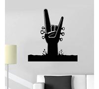 NSRJDSYT Vinyle Sticker Mural Musique Art Hard Rock Pop Guitare Stickers muraux Musique Studio décoration Main Guitare Affiche Murale Musique Cadeau 57x61cm