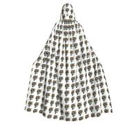 Nssbvnm Cape à capuche avec imprimé cerveau d'intelligence artificielle pour adultes, cape pour cosplay, carnaval, fête, décoration, festivals, costume
