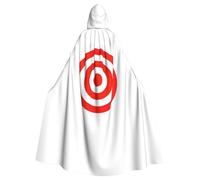 Nssbvnm Cape à capuche imprimée cible pour adultes, cape de cosplay, carnaval, fête, décoration, festivals, costume
