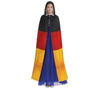 Nssbvnm Cape à capuche imprimée drapeau de l'Allemagne pour adultes, cape pour cosplay, carnaval, fête, décoration, festivals, costume