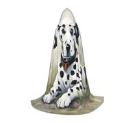 Nssbvnm Cape à capuche unisexe avec imprimé dalmatien pour cosplay, festival, célébration, carnaval, tenue médiévale